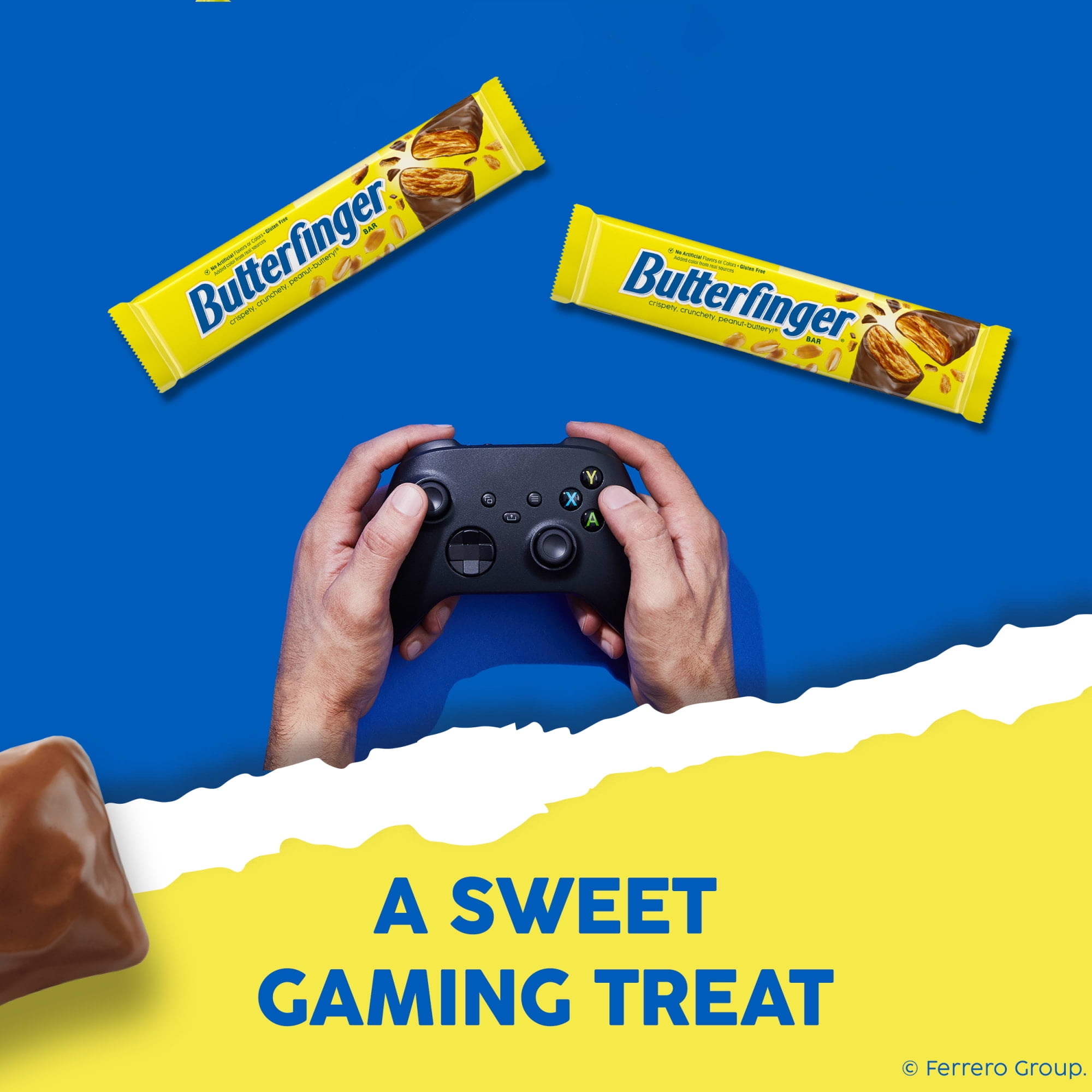 Butterfinger Share Size Candy Bar, 2 Count, Crispety Crunchety Peanut-Buttery On-The-Go Sweet Treat, 3.7 oz Pack