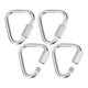 thumbnail image 1 of Conector rápido de 4 piezas, M6 1/4" acero inoxidable triángulo de bloqueo para columpios, camping, senderismo y mochilas, anillo de llave de torsión [Plata], 1 of 6