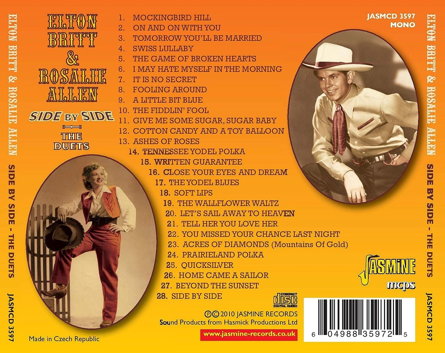 Elton Britt - Side By Side: The Duets - Music & Performance - CD