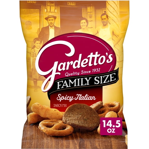 Gardetto's Snack Party Mix, Spicy Italian, Family Size Bag Pub Mix, 14.5 oz