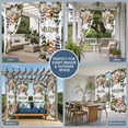 thumbnail image 5 of Dwarf Sunflower Outdoor Curtains for Patio, Bee Retro Waterproof Outside Curtains Privacy Blackout Curtain for Porch Pergola Cabana, 2 Panel 54W x 84L Inch, 5 of 9