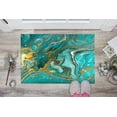 thumbnail image 4 of Easy To Clean Rug, Custom Rug, Wedding Rug, Gift Rug, Blue And Gold Marble Rugs, Gold Marble Rug, Alcohol Ink Rug, Pet Friendly Rug, 2'x3' - 60x90 cm, 4 of 7