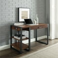thumbnail image 2 of 48" Wood Computer Desk with USB Port and AC Plug-in Unit in Dark Walnut, 2 of 4