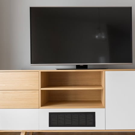 BESTOYARD 4Pcs Black Aluminum Alloy Furniture Vent Cover for Cabinet Wardrobe Ventilation