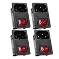 Premium 3Pin IEC320 C14 Inlet Module Plug Fuse Switch Male Power Socket ...