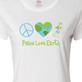 thumbnail image 4 of Inktastic Peace Love Earth Women's T-Shirt, 4 of 5
