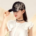 thumbnail image 4 of Baseball Cap White Baseball Hat Font Elements Adjustable Couple Models Chinese Style Baseball Cap for School, 4 of 6