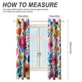 thumbnail image 2 of Floral Colorful Flower Blackout Curtains, Watercolor Pattern Window Treatment Grommet Curtains for Bedroom Thermal Insulated Window Curtains for Living Room 2 Panel Set, 2 of 5