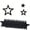 Black, variant on Five Pointed Non-Slip Star Shaped Bathtub Sticker, Tile Strong Adhesive for Shower Floor, Bathtub Bottom, Pool, Spa, Bathroom Safety and boys and girls Bath Time Decor​, White
