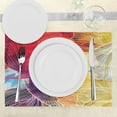 thumbnail image 3 of Ambesonne Retro Place Mats Set of 4, Abstract Colorful Natural, Standard Size, Multicolor, 3 of 6