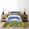 thumbnail image 3 of Ambesonne Colorful Quilted Bedspread Set 2 Pcs, Flowers Cloudy Sky, Twin Size, Multicolor, 3 of 6