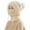 White, variant on Women's Winter Plush Hat with Integrated Face Mask, Scarf Hood Combination for Cold Weather, Thick Fleece Lined Knit Beanie with Neck Coverage, Warm Ear Protection Mask Hat for Women - Beige