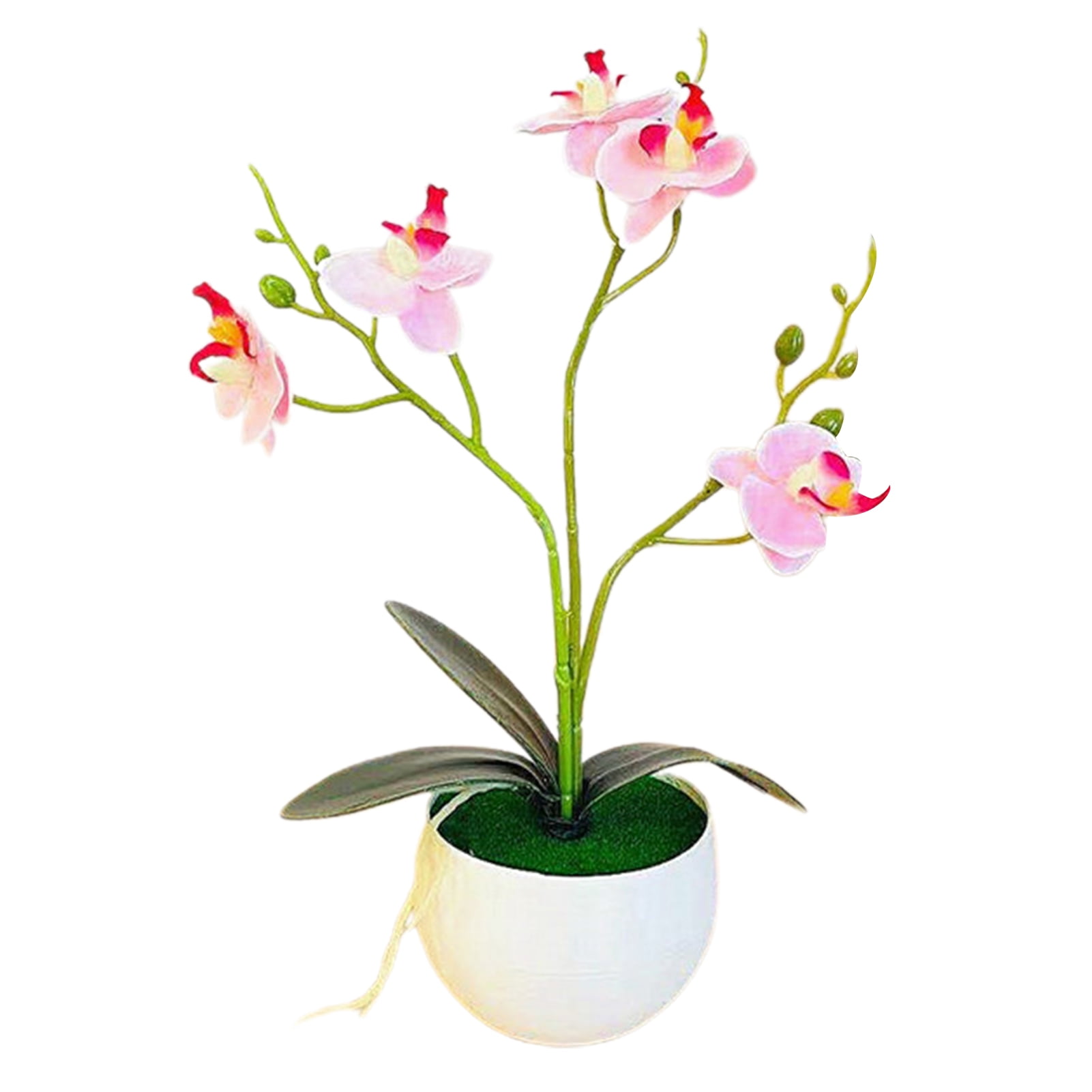 Hloma 1 Set Artificial Potted Plant Antideform Anti Fade Faux Silk