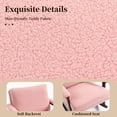 thumbnail image 5 of Legahome Nursery Rocking Chair, Teddy Upholstered Rocking Accent Chair with 23.6"Extra Wide Seat, Thick Cushion and Solid Wood Frame, Modern Accent Glider Rocker for Living Room, Reading Room, Pink, 5 of 8