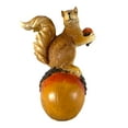 thumbnail image 4 of Harvest Squirrel Standing on Pumpkin Acorn Berries Figurine 4.9 Inch 3 Piece Set, 4 of 7