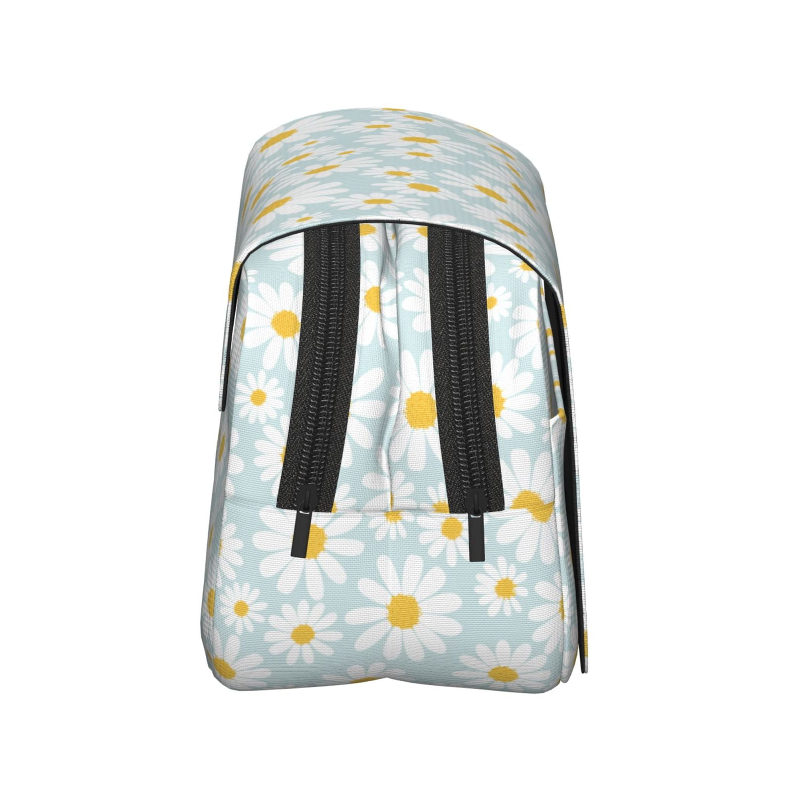 Rateoe Daisies Flowers Pattern Double Clamshell Pen Case, Storage Organizer with Two Zipper Compartments– Holds Up to 50 Pencils & Pens