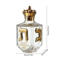 thumbnail image 3 of Aparatos de cocina, accesorios de cocina, utensilios de cocina, herramienta de cocina Botella de whisky de vidrio D de 360 ml conmemorativa de Hanukkah pintada a mano en oro Botella de vino de vidrio, 3 of 6