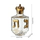 thumbnail image 3 of Botella de whisky de Hanukkah | Decantador de vidrio de 360 ml con detalles en lámina de oro para diseño de menorá y dreidel, 3 of 6