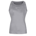 thumbnail image 4 of Blouses Women's Summer Fashion Casual Solid Color Round Neck Sleeveless Top Tight Tank Top Womens Tops Kagetolytai Gray M, 4 of 5