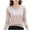 Pink, variant on Kaemgyyd Womens Striped Long Sleeve Shirt Soft Comfy Crew Neck Tops Casual Loose Basic Tees Fall Trendy Clothing