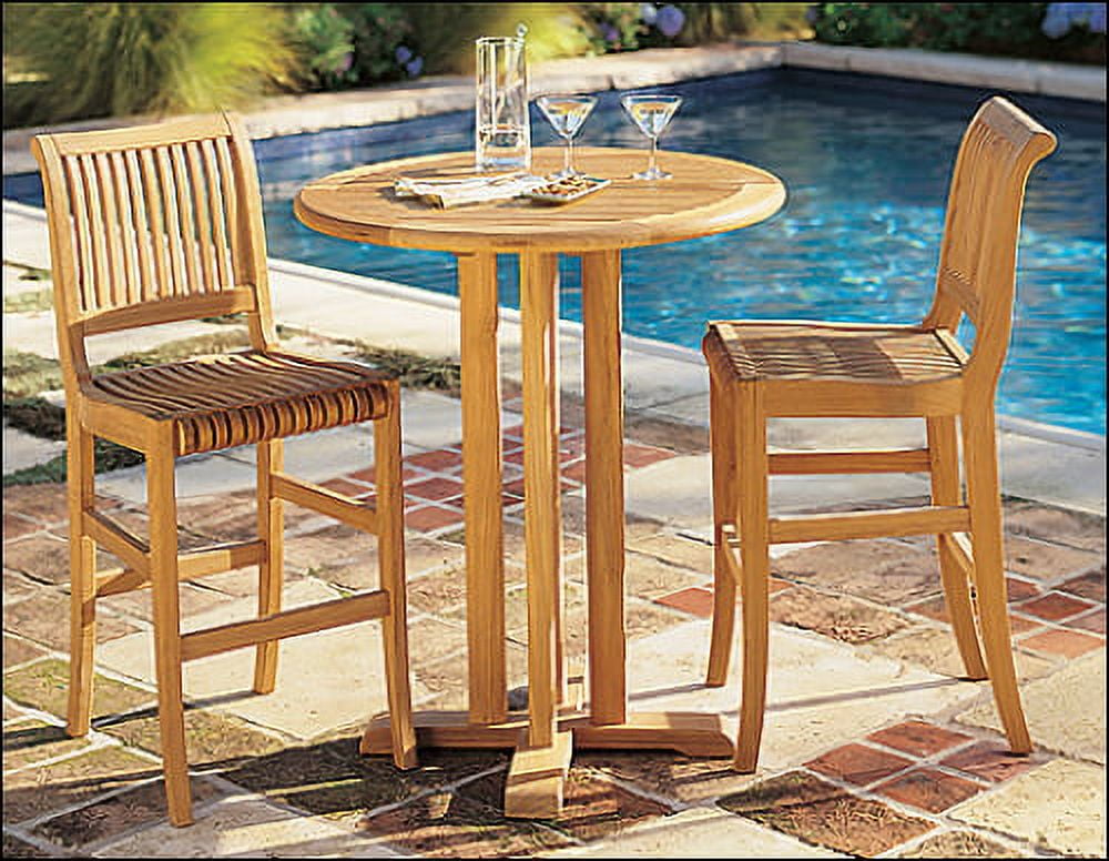 WholesaleTeak Outdoor Patio Grade-A Teak Wood 3 Piece Bar WholesaleTeak Outdoor Patio Grade-A Teak Wood 3 Piece Bar