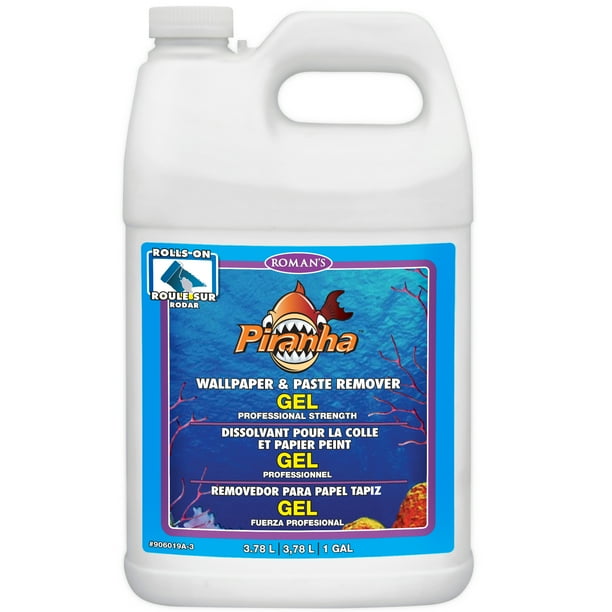 Piranha Gel Wallpaper and Paste Remover, 1-Gallon Piranha Gel Wallpaper and Paste Remover, 1-Gallon