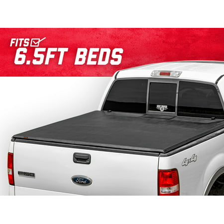 Rough Country Tri-Fold Tonneau Cover (fits) 2009-2014 F150 ( F-150 ) Truck Bed (Best Hard Folding Tonneau Cover F150)