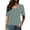 Green, variant on Womens Summer Tops, Women's Letter Print Loose Long Sleeve V Neck T Shirt Green L