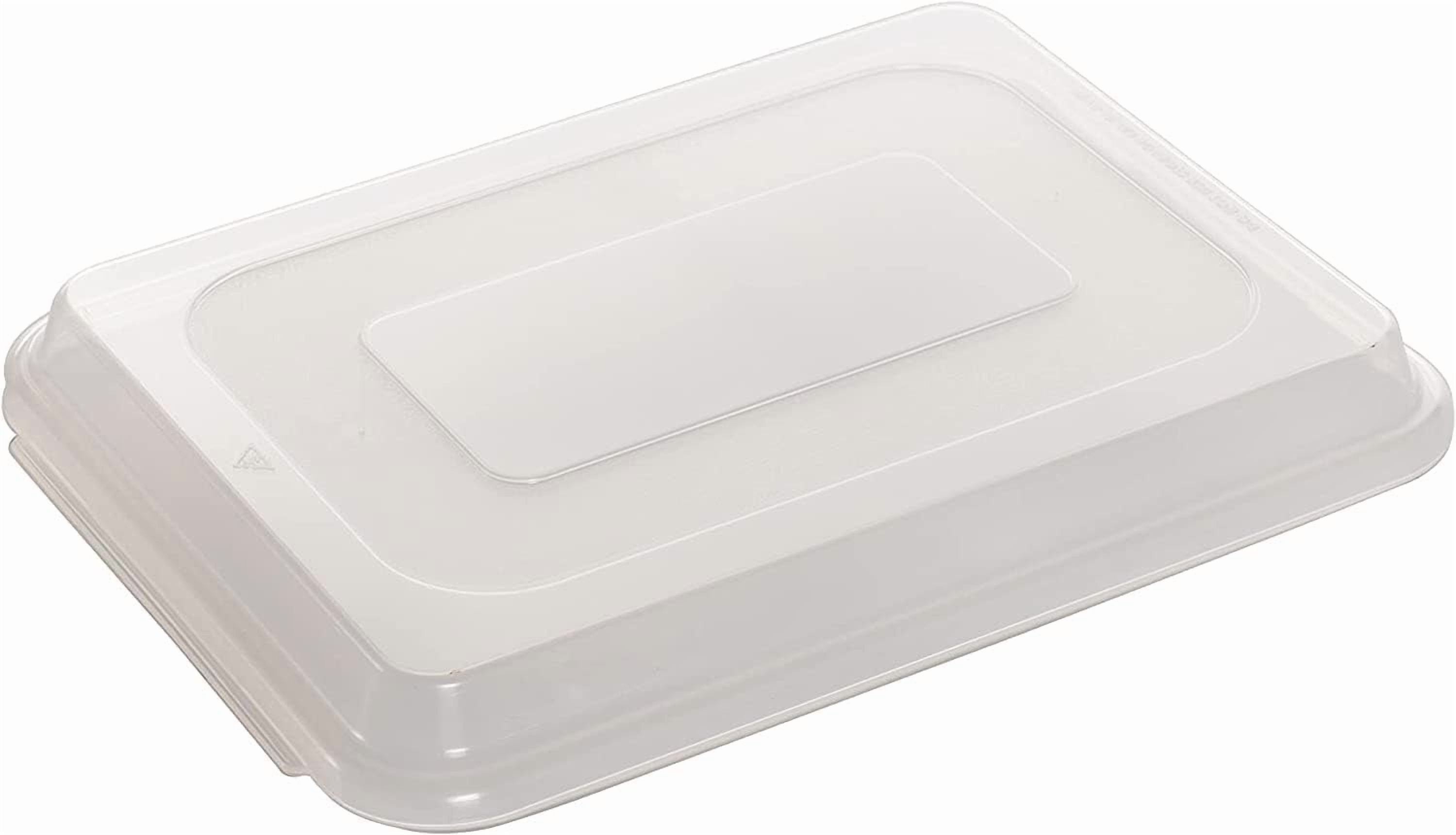 Natural Aluminum Commercial Cake Pan with Lid, Silver Rectangular Cake Pan with Lid