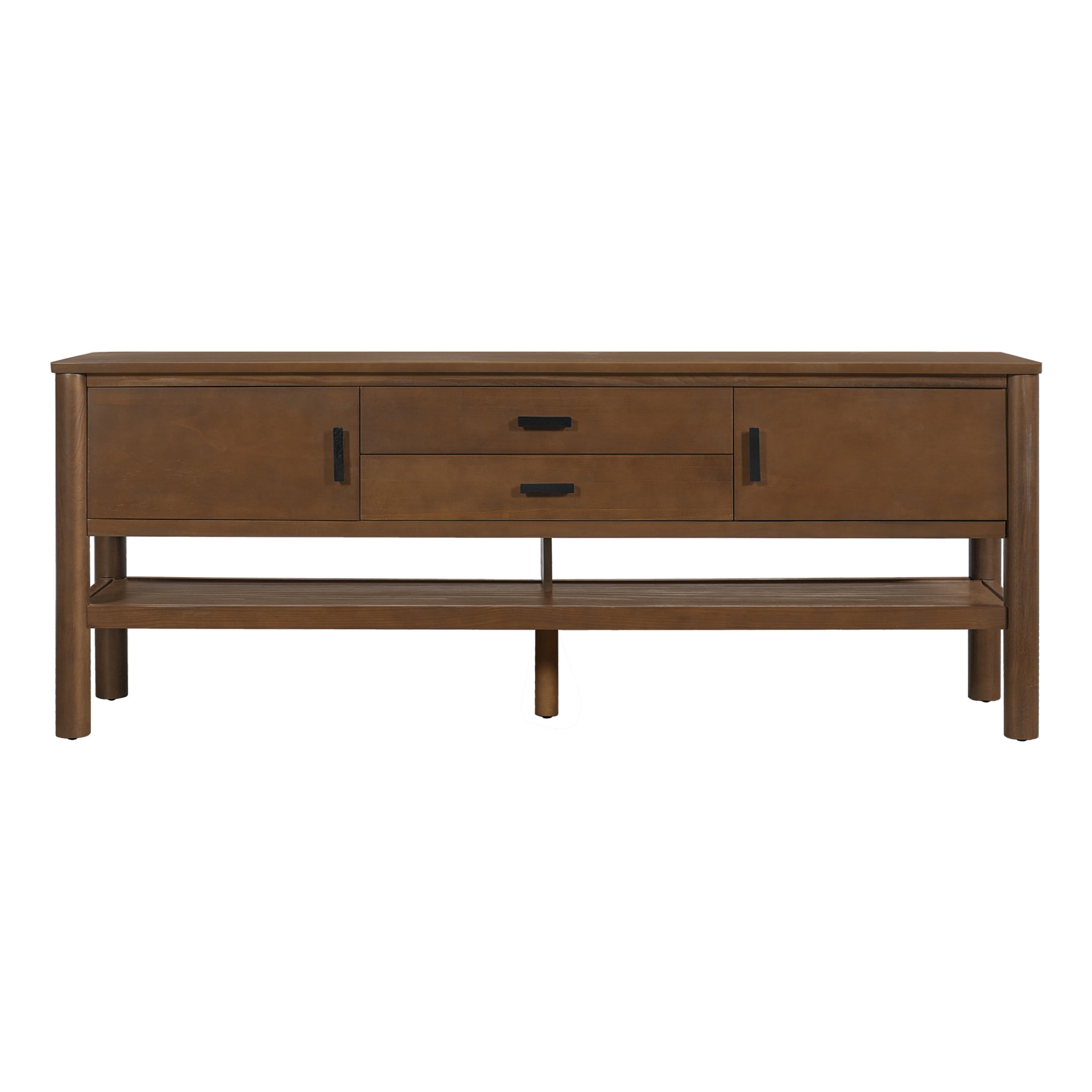 Christopher Knight Home 70" Modern Wood TV Stand, Media Console with Doors and Drawers, Walnut