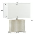 thumbnail image 5 of SAFAVIEH Delia 20.5 in. H Rectangular Faux Table Lamp, Cream, 5 of 5