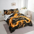 thumbnail image 3 of Castle Fairy Video Game 7-Piece Bedding Comforter Set for Teens Women Men,Abstract Orange Lightning King Bedding Sets,Gradient Gamer Ultra Soft Bed Sheets,Super Cozy Room Decor, 3 of 8