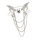 thumbnail image 4 of Broche con borla de cadena, insignias para cuello, ropa, trajes, abrigos, corbatas, joyas, solapas Alas de Angel Plata, 4 of 7