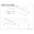 thumbnail image 2 of Kingston Brass CC4245 1-1/4" (or 1-1/2") x 1-1/2" P-Trap with Box Flange, 13-1/16" Length, 18 Gauge, Oil Rubbed Bronze, 2 of 4