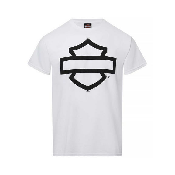 Harley-Davidson Men's Open Bar & Shield Short Sleeve Crew-Neck Tee, White (2XL), Harley Davidson