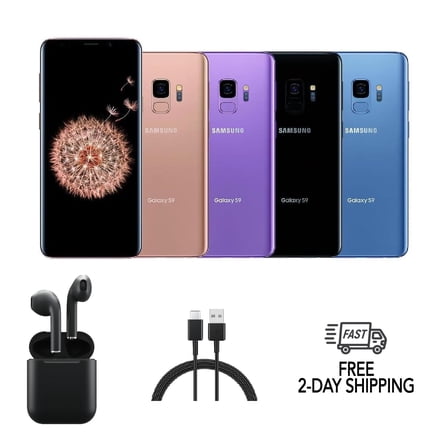 Pre-Owned Samsung Galaxy S9 G960U (Fully Unlocked) 64GB Titanium Gray w/ Wireless Earbuds