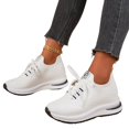 thumbnail image 6 of Willtoo Women's Mesh Knit Wedge Sneakers Lightweight Breathable Round Toe Non-Slip Standing All Day Tennis Walking Orthopedic Shoes for Work Commuting Leisure Daily, 6 of 6