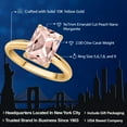 thumbnail image 2 of Gem Stone King 10K Yellow Gold Peach Nano Morganite Solitaire Engagement Ring for Women (2.00 Cttw, Octagon 9X7MM, Gemstone October Birthstone, Available in Size 5, 6, 7, 8, 9), 2 of 7
