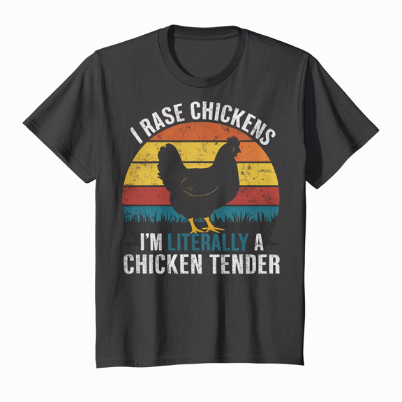 I Raise Chickens I'm Literally A Chicken Tender Vintage T Shirt T-Shirt