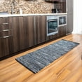 thumbnail image 4 of Fabstyles Checkerboard Denim Leather Handmade Area Rag Rug for Living Room, Hallway, Patio, 4 of 7