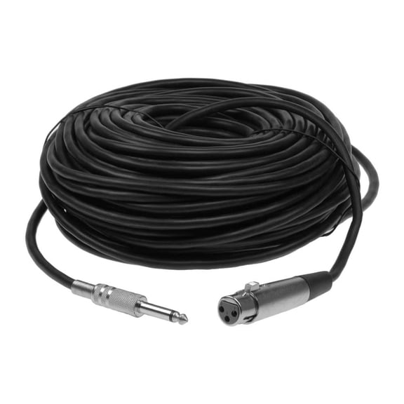 SF Cable XLR 3P Female to 1/4" Mono Microphone Cable, 100 feet