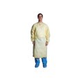 thumbnail image 3 of Robes d'Isolation Résistantes aux Fluides Niveau 2 Tissu 3.1oz Multi-Usage avec Poignets Tricotés 99/1 Couleur Poly/carbone Jaune 3's/pack, 3 of 4