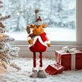 thumbnail image 5 of Extendable Reindeer Doll Christmas Decor Stretchable Santa's Deer Toy For Window Display Mantel Tree Decorations Festive Interactive Party Props For Home, 5 of 5