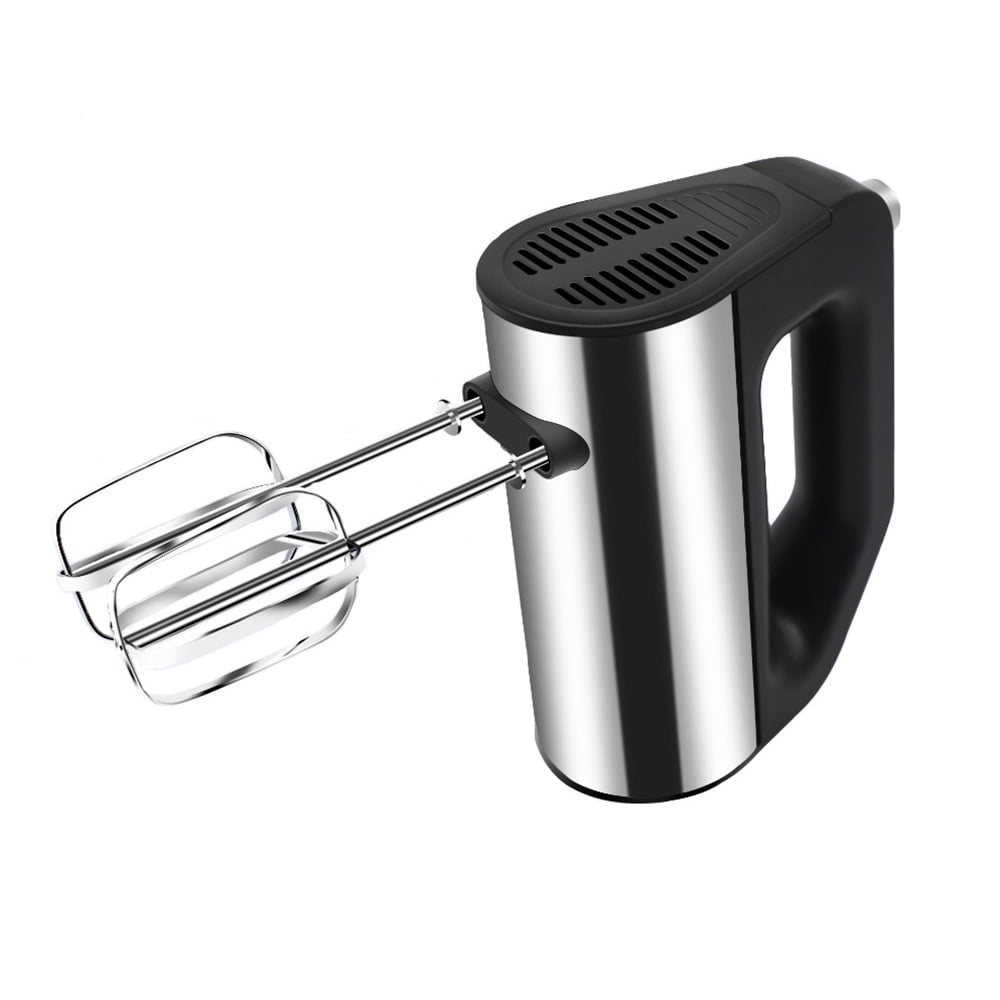 5Speed Electric Hand Mixer Stainless Steel Twisted Wire Beaters and