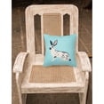 thumbnail image 2 of Carolines Treasures BB8135PW1818 English Spot Rabbit Blue Check Fabric Decorative Pillow, 18 x 18 in., 2 of 2