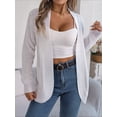 thumbnail image 2 of Arvbitana Women’s Knitwear Chunky Cable Cardigan Long Sleeve Solid Color Pocket Open Front Sweater Loose Lightweight Jacket Fall Tops, 2 of 7