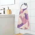 thumbnail image 3 of Yayeee 100% Cotton Hand Towels for Bathroom 16" x 28" Soft Absorbent Kitchen Towel, Purple Wave Pattern, 3 of 7