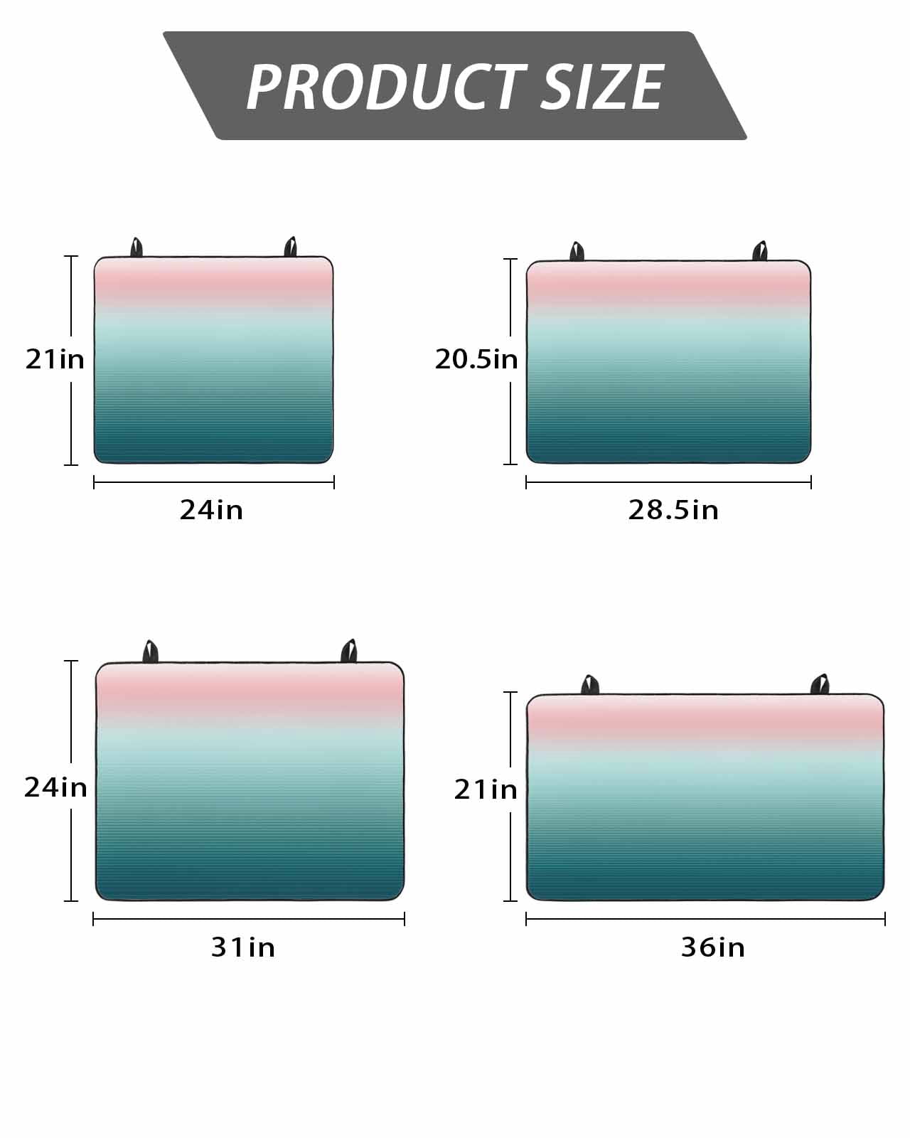 Stove Top Covers for Electric Stove,Pink Turquoise Ombre Glass Stovetop Cover Protector,Teal Modern Geometric Striped Abstract Art Induction Cooktop Protector Oven Mat for Kitchen Countertop 24"x21"