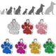 thumbnail image 2 of Medallón de identificación personalizado con etiqueta de pata de acero para collar de perro gato mascotas grabado verde, 2 of 4
