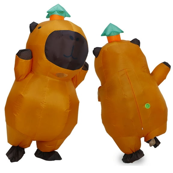 Kapibala Inflatable Costume - Cute Capybara Inflatable Costume for Halloween, Parties, and Events, Suitable for Adult (4.9-6.2 Feet) Inflatable Party Role-playing Costumes
